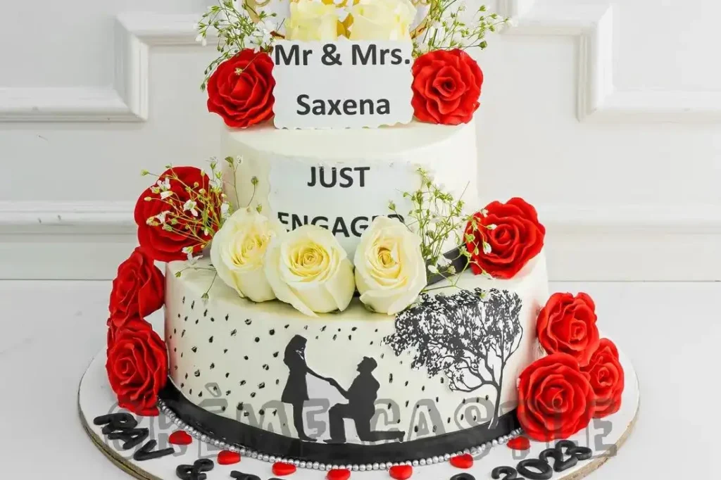 Simple Engagement Cake Designs